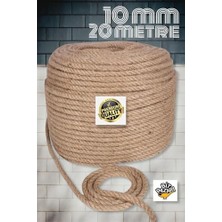 Jüt Halat Ip 10MM 20 Metre Kendir Ip Hasır Ip Dekor Ipi, 10MM20METRE-TB