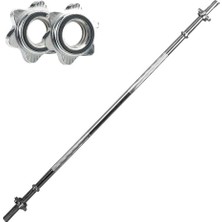 Buffer Düz Bar 120 cm Krom Halter Ağırlık Barı