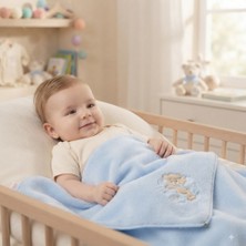 Erca Home Tekstil Ürünleri Welsoft Battaniye 1 Ay,2 Ay,3 Ay,6 Ay,9 Ay 90 X90 Mavi
