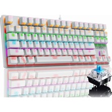 Leaven K550 Kablolu Türkçe Klavye LED Rgb 87 Tuşlu Switch Renk Seçeneği Gökkuşağı Renler Me
