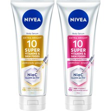 SPF15 SUPER10 Serum Etkili Sıkılaştırıcı Vücut Losyon 170ML ve Aydınlatıcı Losyon 170ML,NE