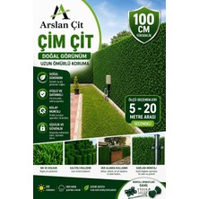 Çim Çit Bahçe Teli Yapay Çim Örgülü Uv Dayanıklı Yeşil Çit, 100 cm x 7 mt