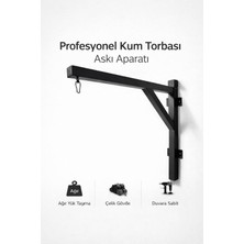 Kum Torbası Askısı Boks Torbası Askı Aparatı Duvar Askısı Boks Standı Siyah, Bksasma