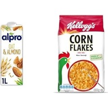 Yulaf Badem Bitki Bazlı Içecek 1l ve Kellogs Corn Flakes 400 gr