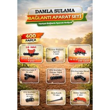 Damla Sulama Komple Aksesuar Seti 400 Parça – 16MM, Damlatıcı Vana Dirsek Nipel Kazık Dahil, B