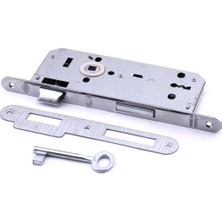 Oda Kapısı Gömme Kilit 18 x 45MM Göbek Ölçülü Metal Iç Kapı Kilidi 1 Anahtarlı Dayanıkl