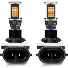 Femex Eco H27 Sis Farı Için Özel LED Ampul 24SMD Ledli Turuncu