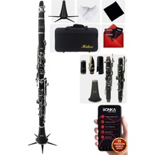 Midex BNS-4000 Pak Sol Klarnet 4 Yüzüklü Standlı Full Set