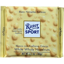 Bütün Fındıklı Beyaz Tablet Çikolata White Whole Hazelnuts 100 gr