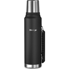 Stevig 1 Camper Klasik Kulplu Sızdırmaz Çelik Termos 1.2 Lt Black ST-257