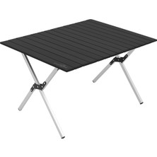 Outdoor Alüminyum Katlanabilir Kamp ve Piknik Masası, 47X59.7X82.5 Cm, Taşıma Çantalı (Siyah)