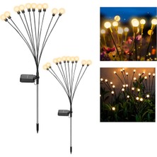 Riokko Firefly Solar Pathway Lights, 2 Adet Dış Mekan Aydınlatması, Ateş Böceği Işığı, L