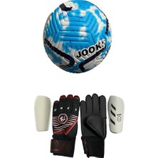 Makina Dikişli Futbol Topu ve Ci Eldiven Tekmelik Seti 5 No