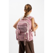 Baginn Ventis Unisex Okul Çantası Ortaokul Lise Cüzdanlı Sırt Çantası 43*30 cm Su Geçirmez Kumaş Vnt5-E