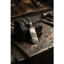 Begondio Naruto Konoha El İşçiliği Paslanmaz Çelik Zincir Erkek Kolye