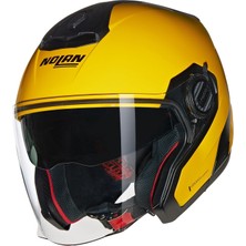 N40-5 06 Classico 306 Camli Yarım Motosiklet Kaskı Sarı M
