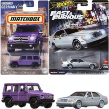 2 Araç Mercedes Benz Set - Hot Wheels Premium 500 Sel & Matchbox G 550 (1/64), Oyuncak Araba