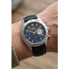 Slazenger Siyah Erkek Kol Saati | 43 mm Kasa, Siyah Deri Kordon, Siyah Kadran