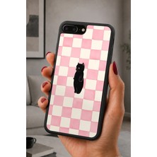 BG AKSESUAR iPhone 7 Plus / 8 Plus Uyumlu Karakedi Desenli Kamera Korumalı Darbelere Dayanıklı Kılıf