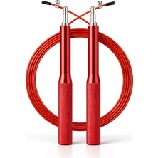 Premium AYARLANABILIR%100 Çelik Atlama Ipi Uzunluk Ayarlı Atlama Ipi Jump Rope Kırmızı