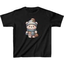 Velmora Fashion Unisex Çocuk Baskılı T-Shirt - Siyah