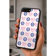 BG AKSESUAR iPhone 7 Plus / 8 Plus Uyumlu Nazar Desenli Kamera Korumalı Darbelere Dayanıklı Kılıf