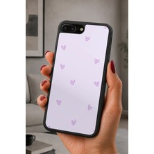 BG AKSESUAR iPhone 7 Plus / 8 Plus Uyumlu Lila Desenli Kamera Korumalı Darbelere Dayanıklı Kılıf