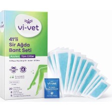 Vi-Vet Sir Ağda Bant Seti, Azulen, Tüm Cilt Tipleri, 41 Parça, Vücut ve Yüz Bandı, Temizleme M