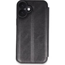 Evimdeyokyok Apple Iphone 16 Kılıf Flip Cover - Siyah
