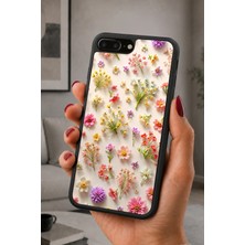 BG AKSESUAR iPhone 7 Plus / 8 Plus Uyumlu Dahlia Desenli Kamera Korumalı Darbelere Dayanıklı Kılıf