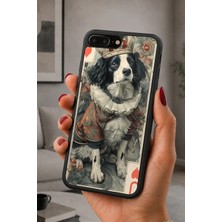 BG AKSESUAR iPhone 7 Plus / 8 Plus Uyumlu Köpek Desenli Kamera Korumalı Darbelere Dayanıklı Kılıf