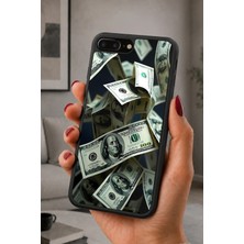 BG AKSESUAR iPhone 7 Plus / 8 Plus Uyumlu Dolar Desenli Kamera Korumalı Darbelere Dayanıklı Kılıf