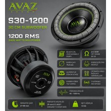30 cm 1200 Rms 2400 W Bas Subwoofer Avaz S30-1200