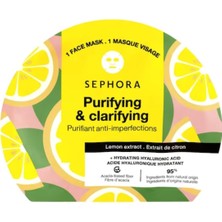 Purifying & Clarifying Lemon Kağıt Yüz Maskesi, Hyaluronic Acid