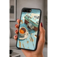 BG AKSESUAR iPhone 7 Plus / 8 Plus Uyumlu Kamera Desenli Kamera Korumalı Darbelere Dayanıklı Kılıf