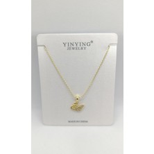 Nd Jewelry Odette Gold Renk Taşlı Kuğu Çıtır Kolye (40+5 cm)