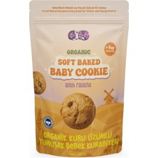 Uravas Store Organik Kuru Üzümlü Yumuşak Bebek Kurabiyesi 125G
