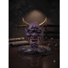 Japon Oni Samurai Maskesi - Dekoratif Maske & Koleksiyonluk Maske
