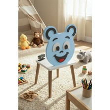 Bezos Happy Face Çocuk Sandalyesi Mavi