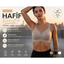 Nior Lifestyle Nior Kadın Dikişsiz Bej Spor Sütyeni - Toparlayıcı ve Destekli Fitness Bralet Nior Women's Seamless Beige Sports Bra - Push Up And High Support Fitness Bralette