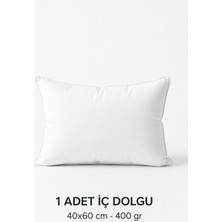 3 Buldan Natura Kırlent Iç Dolgu Yastığı 40×60 cm – 400 gr Boncuk Silikon Dolgulu, Yıkanabilir – 1 Adet – Renk: Beyaz