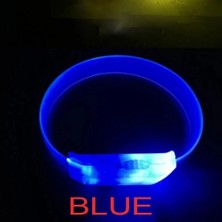 Ttt 3 Modlu Pilli LED Işıklı Esnek Parti Bilekliği Mavi-T