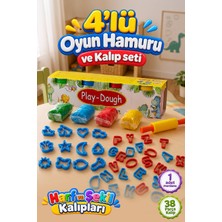 Heroes Dough 43 Parça Oyun Hamuru Seti - Eğitici ve Öğretici Harf Kalıpları ile Büyük 4'lü Oyun Hamuru
