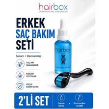 HAİRBOX Erkek Saç Serum, Mini Saç Serum Seti ( 1 Serum, 1 Dermaroller )