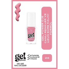 Gel Power Oje, Pembe 26, Jel Görünümlü Tırnak Cilası