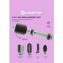 Hava Üflemeli Düzleştirme Başlıklı 5 In 1 Saç Şekillendirici Set