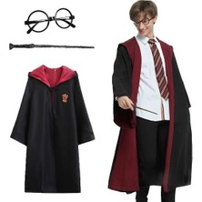 Ttt Harry Potter Gryffindor Kapşonlu Çocuk Kostüm Seti 5-6 Yaş-T
