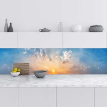 Uravas Store Mutfak Tezgah Arası Folyo Fayans Kaplama Folyosu Gün Doğumu 60X400 cm