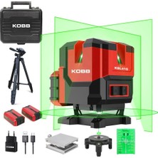 KBL41GTP 30METRE 4X90⁰/1X360⁰ Otomatik Hizalamalı Li-Ion Çift Akülü Profesyonel Yeşil Çapraz Çizgi Lazer Distomat + Tripod