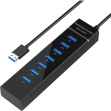 7 Port USB Dağıtıcı - USB 3.0 Superspeed Desteği, Ultra Ince Taşınabilir USB Hub Çoğaltıcı ZR249